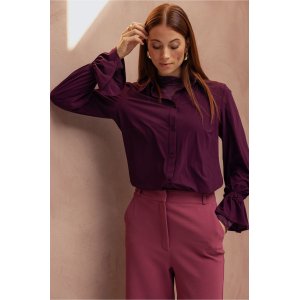 Studio Anneloes  Duna ruffle blouse - blackberry