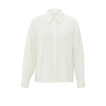 YAYA Cropped blouse, pure white