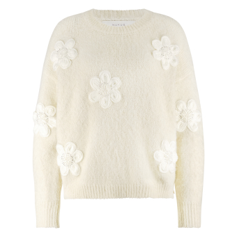 Nukus Chiaca Pullover Flower, off white