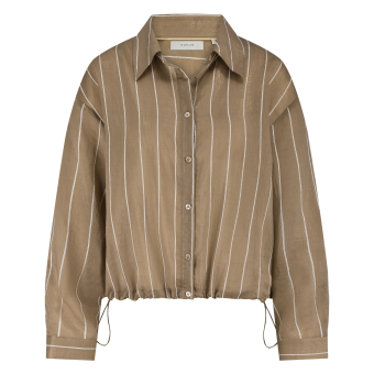 Nukus Iris Blouse Stripe, fango/off-white