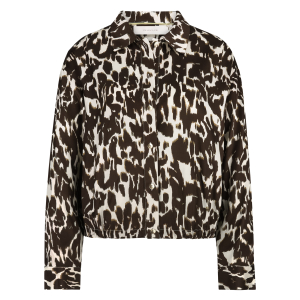 Nukus Newport Blouse, offwhite/dark chocolate