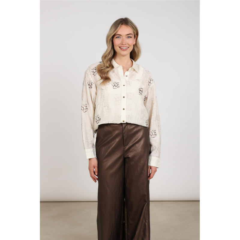 Nukus aaliya blouse embroidery offwhite