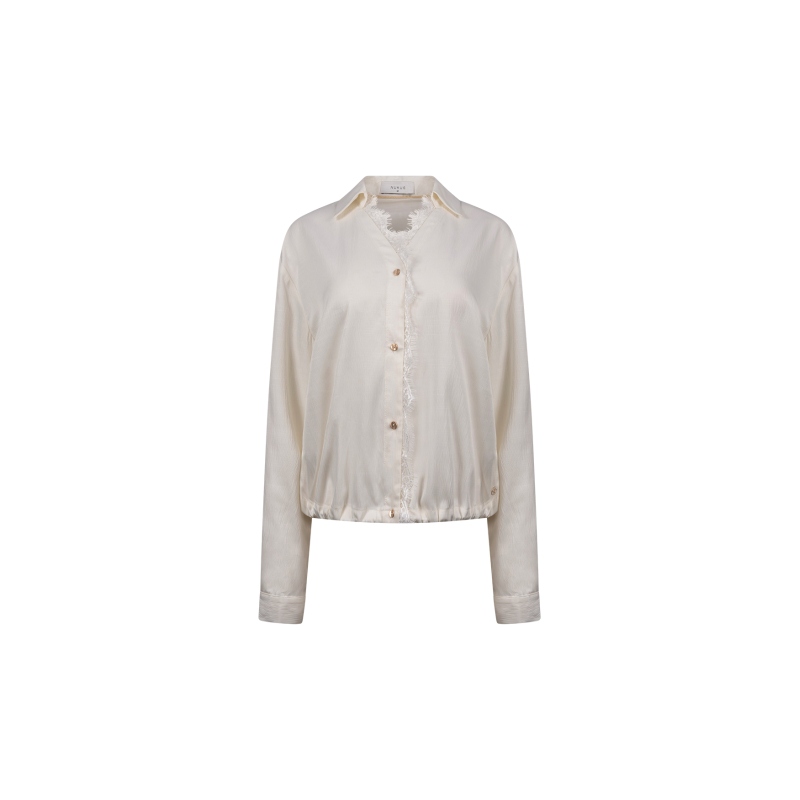 Nukus Lizzy Blouse Vneck Dots sand