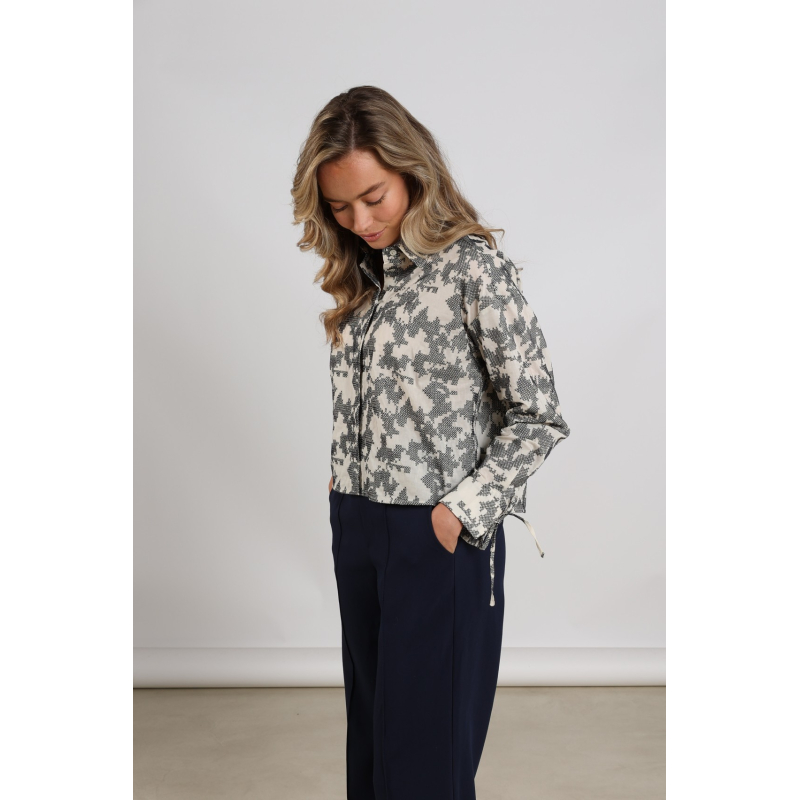 Nukus Bailey Blouse Cross, Oﬀwhite/Navy