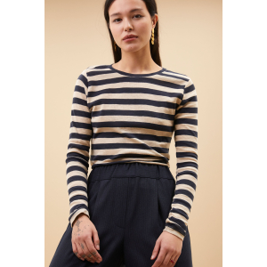 By-Bar basic ls big stripe top, midnight