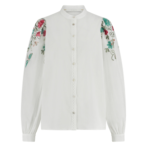 nukus Brenda Blouse Embroidery Off White