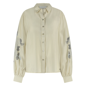 Nukus Milanova Blouse, Offwhite/Blue