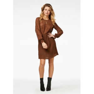 Freebird Cindy - Brown Midi dress long sleeve Freebird Cindy - Brown Midi dress long sleeve