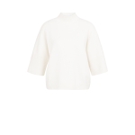 YAYA Sweater with rib sleeves snowfall white melange