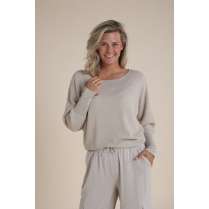 NUKUS Mila Pullover Batwing Sand