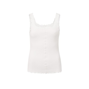 YAYA Singlet with frilled seams, off white