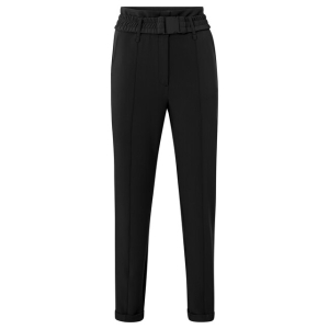 YAYA Woven high waist trousers, black