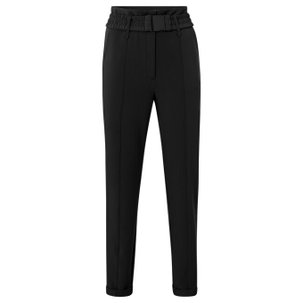 YAYA Woven high waist trousers, black