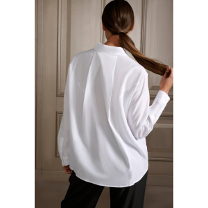 YAYA Woven blouse w. back detail, pure white