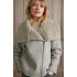 YAYA Faux leather lammy jacket, dove gray