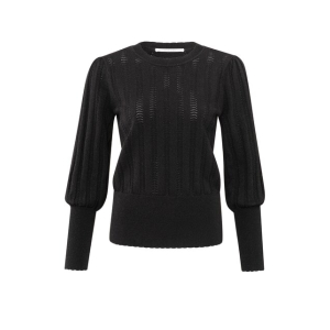 YAYA Lurex pointelle sweater