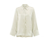 YAYA Satin crinkle wide sleeve blouse, pearl white