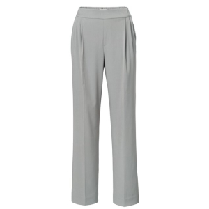 YAYA Woven wide leg trousers, light metal grey