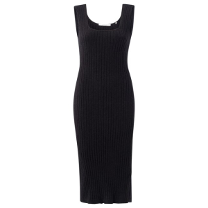 YAYA Knitted dress with sweater set, black