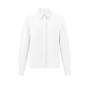 YAYA Fabric mix blouse, pure white