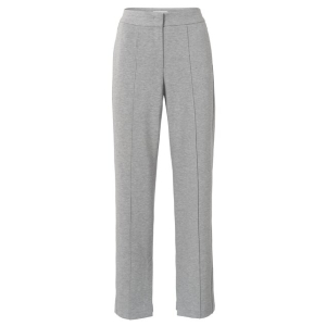 YAYA Soft melange tailored trousers, medium grey melange