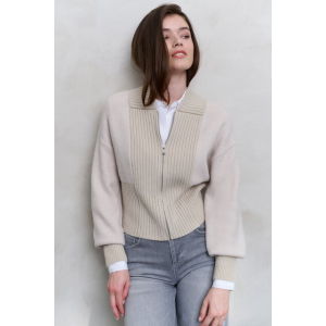 YAYA  Bomber cardigan with rib