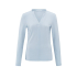 YAYA  Jersey henley top with long sleeves, gray dawn blue