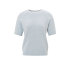 YAYA Raglan short sleeve sweater, gray dawn blue melange