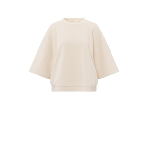 YAYA short sleeve sweatshirt, off white knit