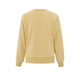 YAYA Sweatshirt with small slit, moonstone yellow