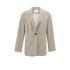 YAYA Woven pistripe oversized blazer with belt, humus beige dessin