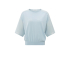 YAYA Boatneck sweater with transparent sleeves, baby blue