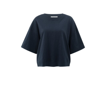 YAYA Short sleeve sweatshirt, total eclipse blue