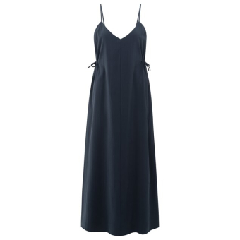 YAYA  Strappy dress with drawstrings, total eclipse blue