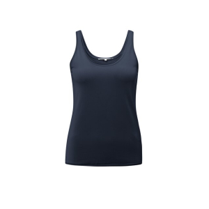YAYA Singlet with low neckline, total eclipse blue