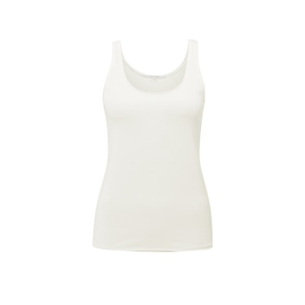 YAYA Singlet with low neckline, off white