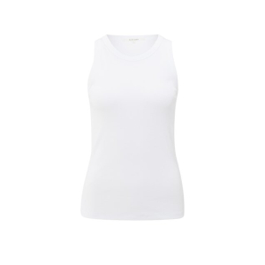 YAYA /Rib singlet with print at back, pure white