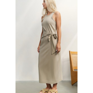 YAYA Sleeveless dress with knot, seneca rock beige YAYA Sleeveless dress with knot, seneca rock beige