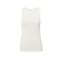 YAYA Singlet with rib edge, off white