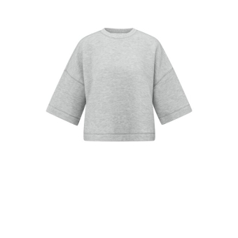 YAYA Short sleeve sweatshirt, soft grey melange