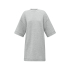 YAYA Short sleeve sweatdress, soft grey melange