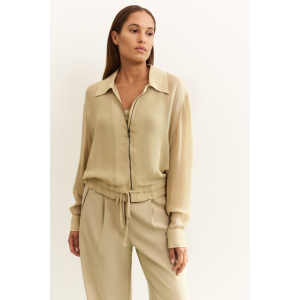 YAYA Blouse jacket with zipper, soft green YAYA Blouse jacket with zipper, soft green