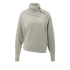 YAYA Batwing sweater with collar long sleeve, brownish grey melange