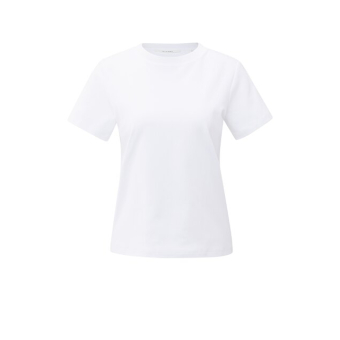YAYA T-shirt with stitch details, pure white