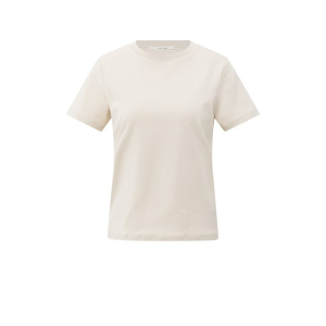 YAYA T-shirt with stitch details, chalk white