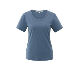 YAYA Short sleeve t-shirt with round neck, china blue