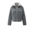 YAYA Short oversized boucle jacket, black oyster melange