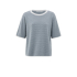 YAYA Jacquard knitted t- shirt, light grey melange