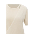 YAYA Fluffy cardigan overlaping short sleeve, chalk white