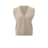 YAYA Knitted gilet a- symmetric buttons, sand melange